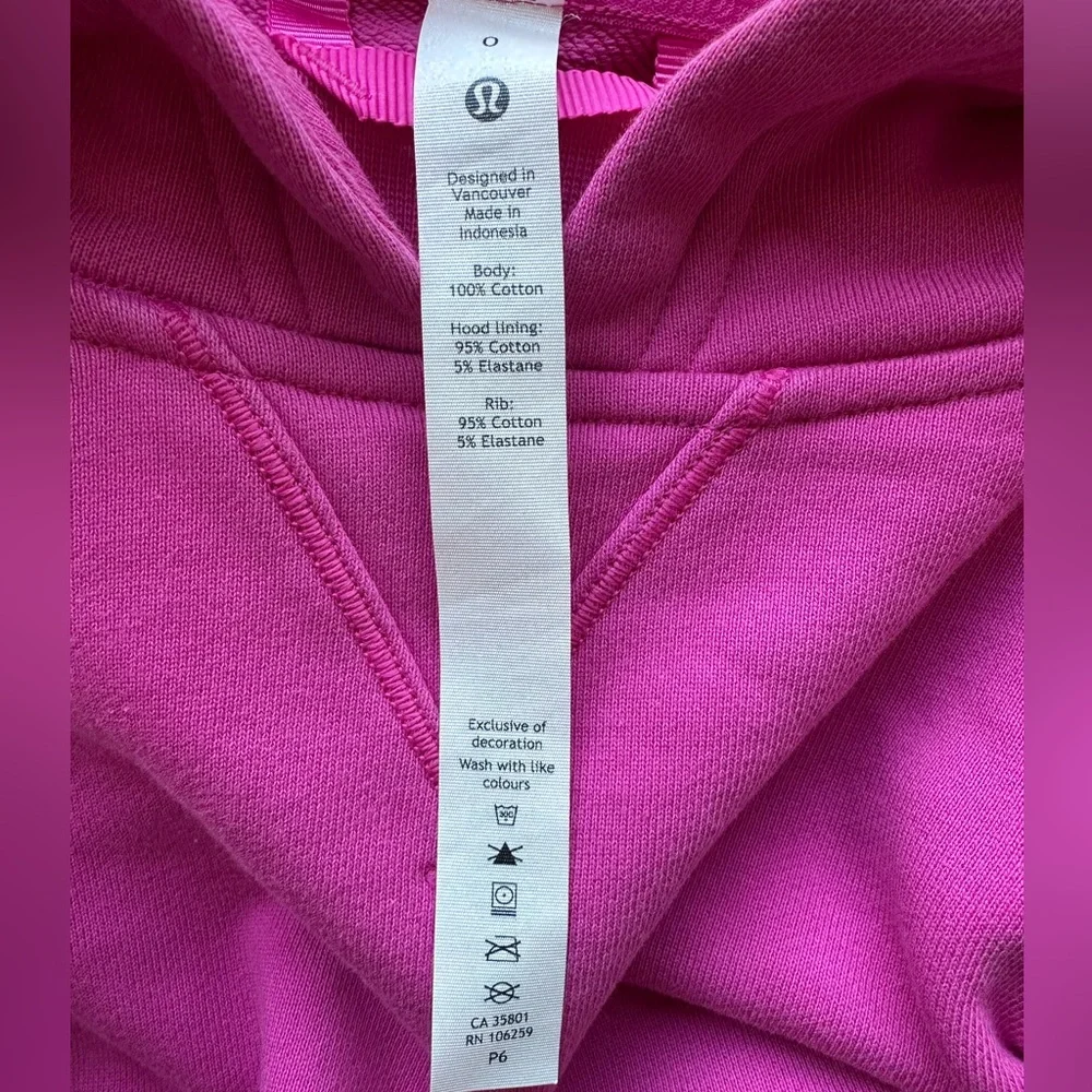 Lululemon All Yours Cropped Hoodie - Sonic Pink - Picture 9 of 10